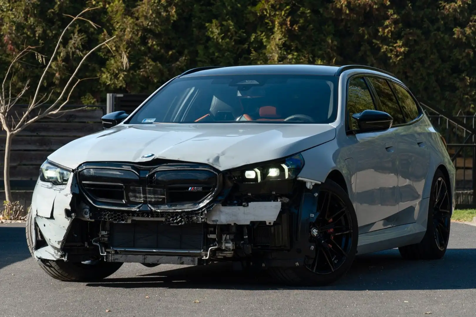 BMW M5 TOURING.KÜHLER,MOTOR,AIRBAGS.OK!FAHRBEREIT Gris - 1