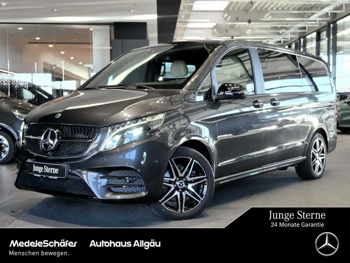 Mercedes-Benz V 300 V 300 d 4M AVANTGARDE Lang AMG PANO LUXUSSITZE 4m Grau - 1
