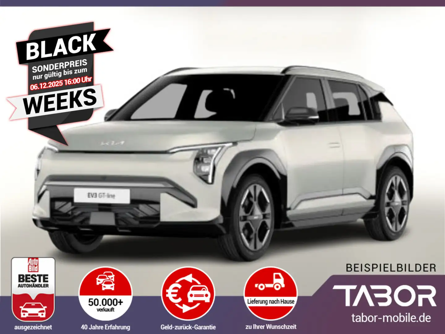 Kia EV3 81,4kWh GT-Line Wärmep LED+ ACC El. UVP-21%* Серебристый - 1