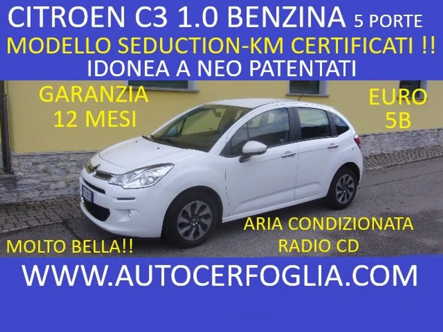 Citroen C3 1.0 puretech Seduction 68cv-X NEO PATENTATI Blanc - 1