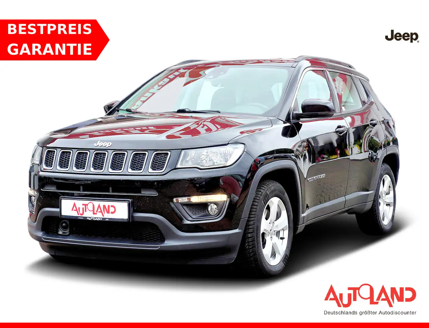 Jeep Compass 1.4 MultiAir Klima Tempomat AHK PDC Schwarz - 1
