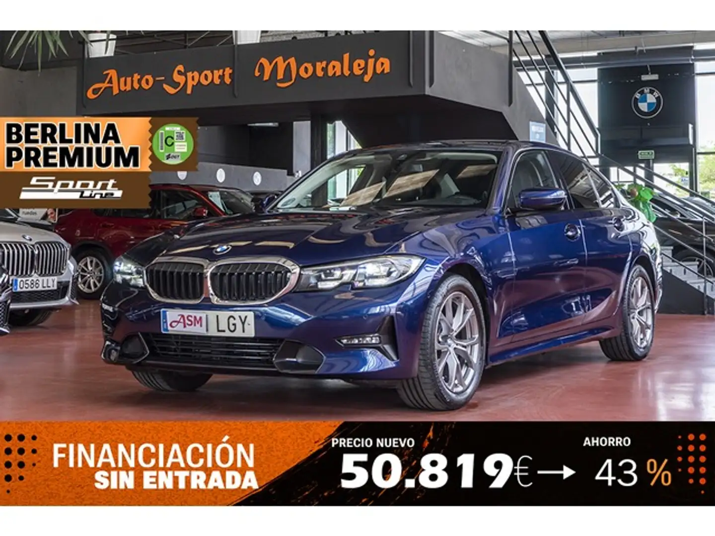 BMW 318 318d Bleu - 1
