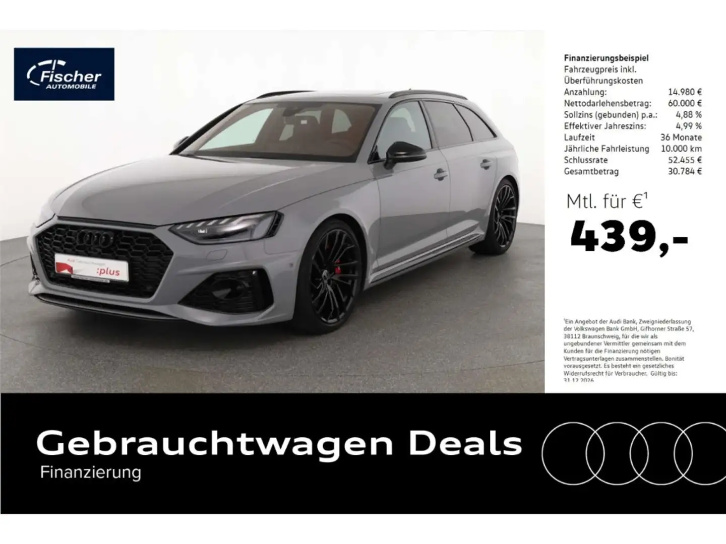 Audi RS4 Avant TFSI quattro Grau - 1