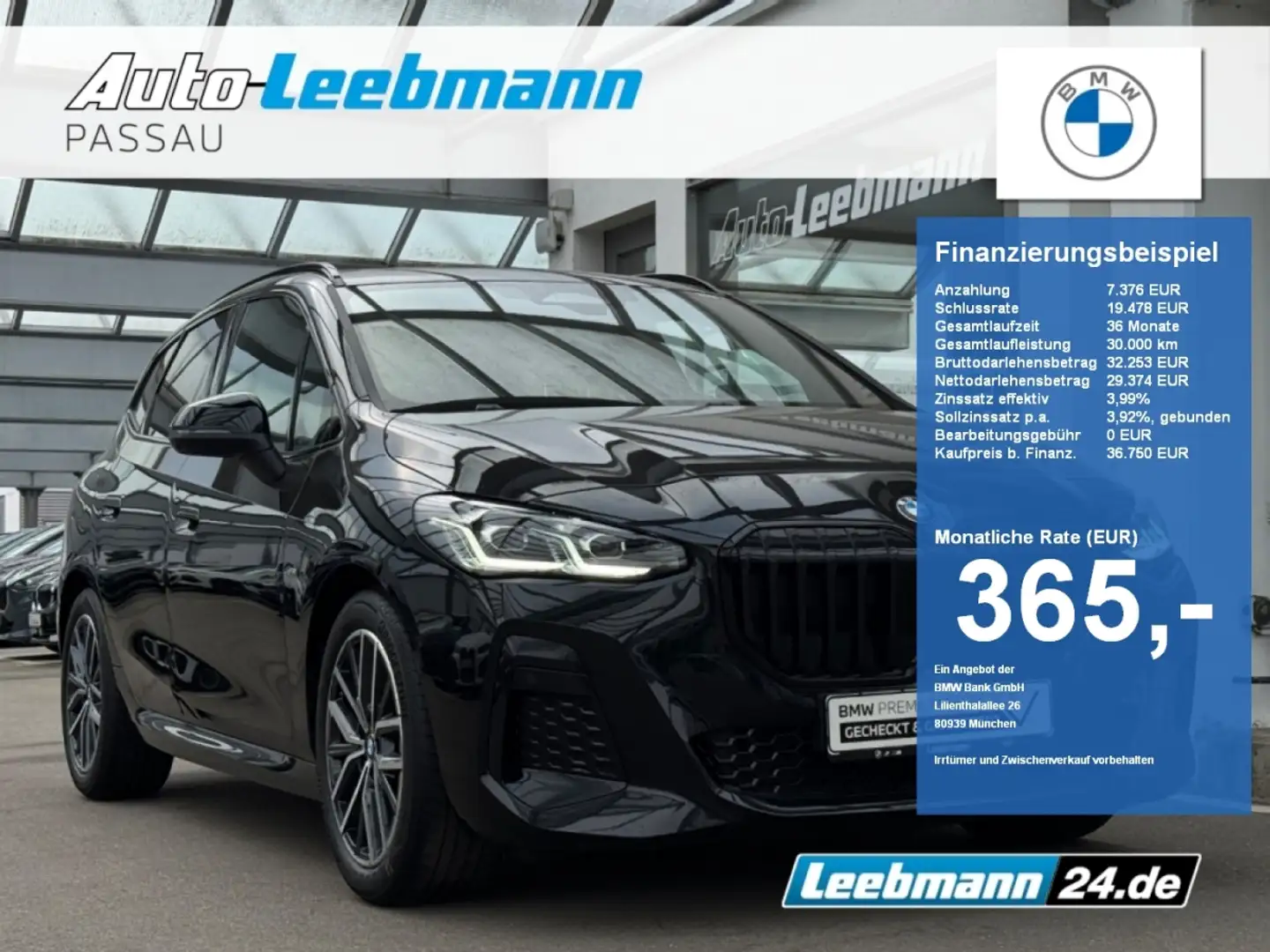 BMW 223 i Active Tourer M-Sport GARANTIE bis 04/2029 Czarny - 1