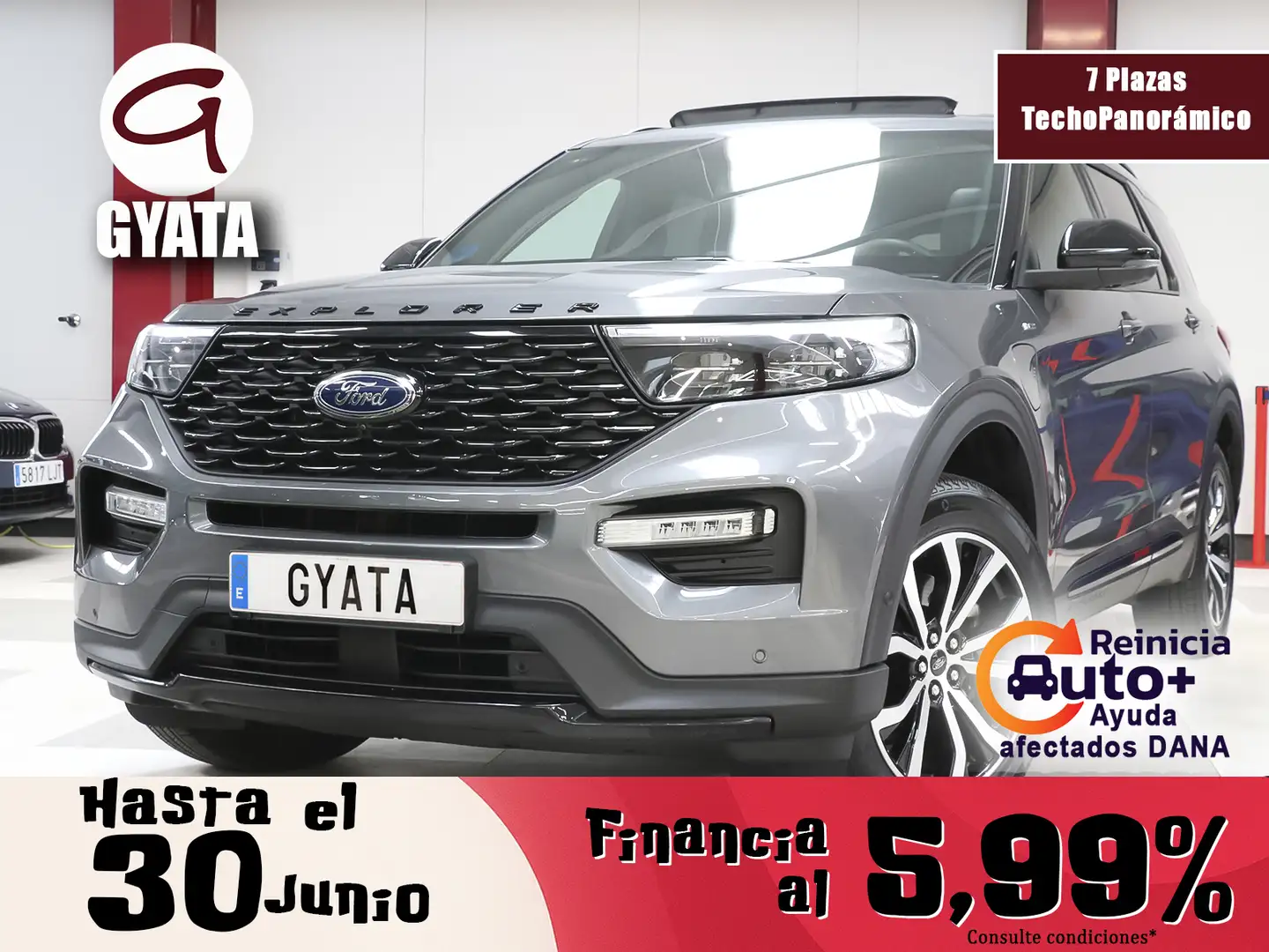 Ford Explorer 3.0 PHEV ST-Line AWD 450 Gris - 1