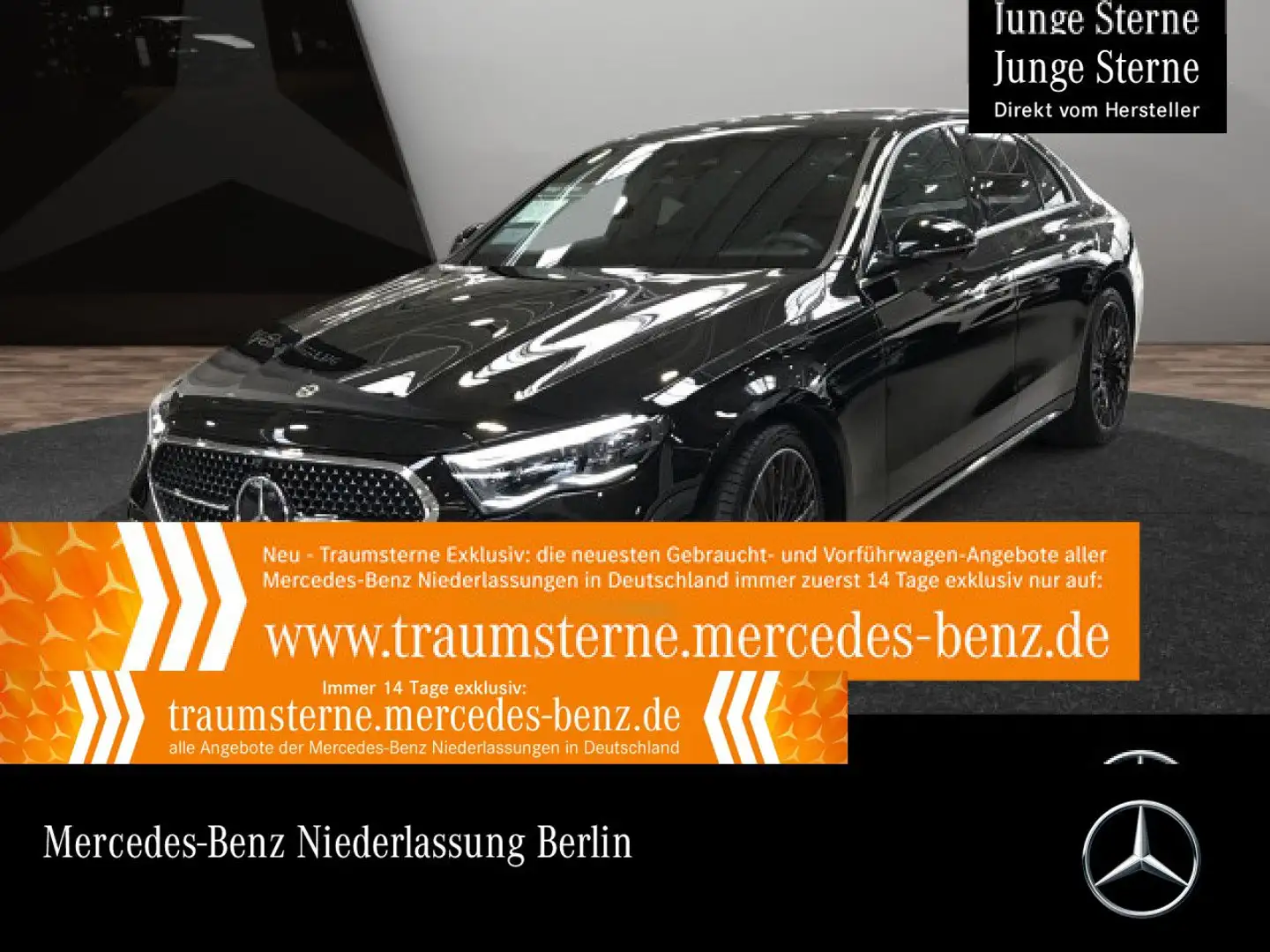Mercedes-Benz E 220 d AMG Fahrass 360° Distr. Spurhalt-Ass PTS Schwarz - 1