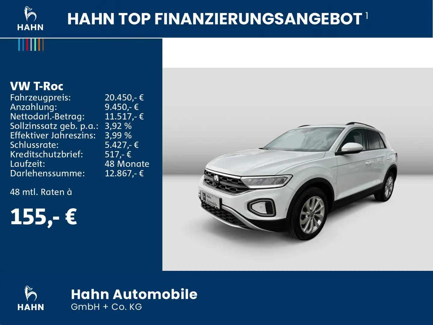 Volkswagen T-Roc 1.0TSI Life ACC App-Con Navi PDC Sitzheiz Weiß - 2