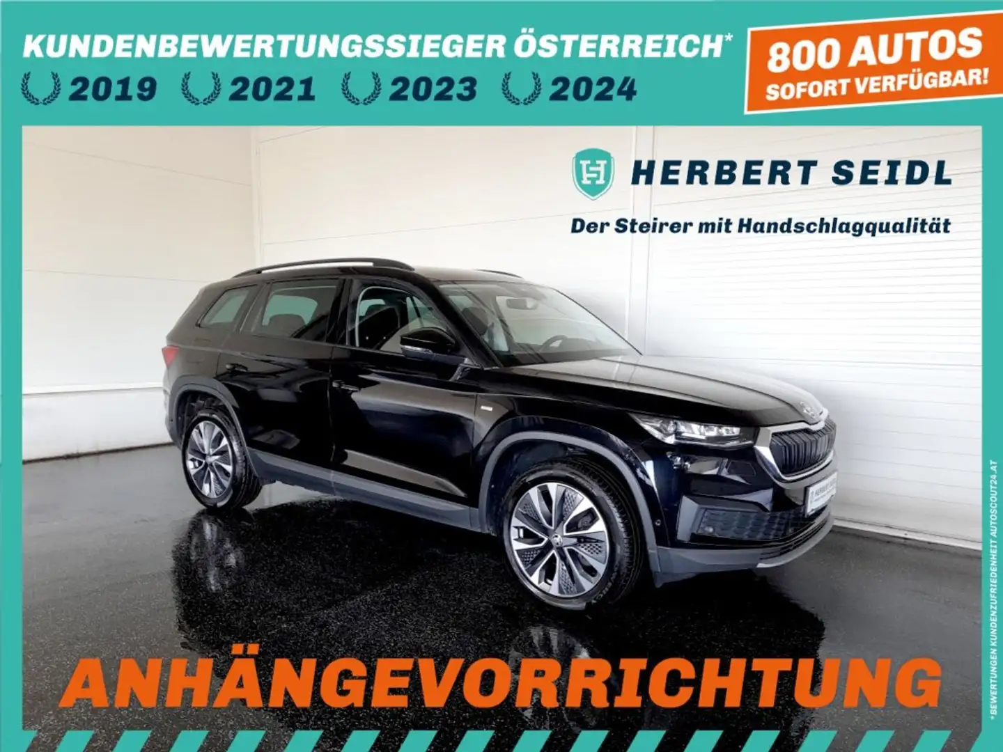 Skoda Kodiaq TOUR 2,0 TDI DSG *MATRIX-LED / 19 ZOLL / VIRTUELL / NAVI / AHV & KAMERA / ACC / E-KLAPPE / KEYLESS* Schwarz - 1