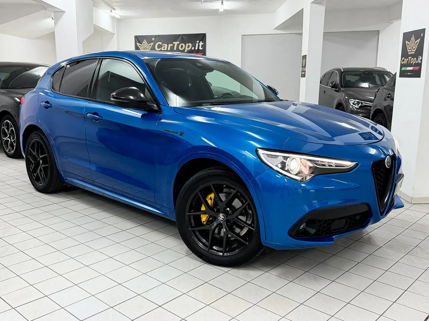 Alfa Romeo Stelvio 2.2 TD 210 CV VELOCE Ti Q4 CARBONIO RUOTINO Bleu - 2