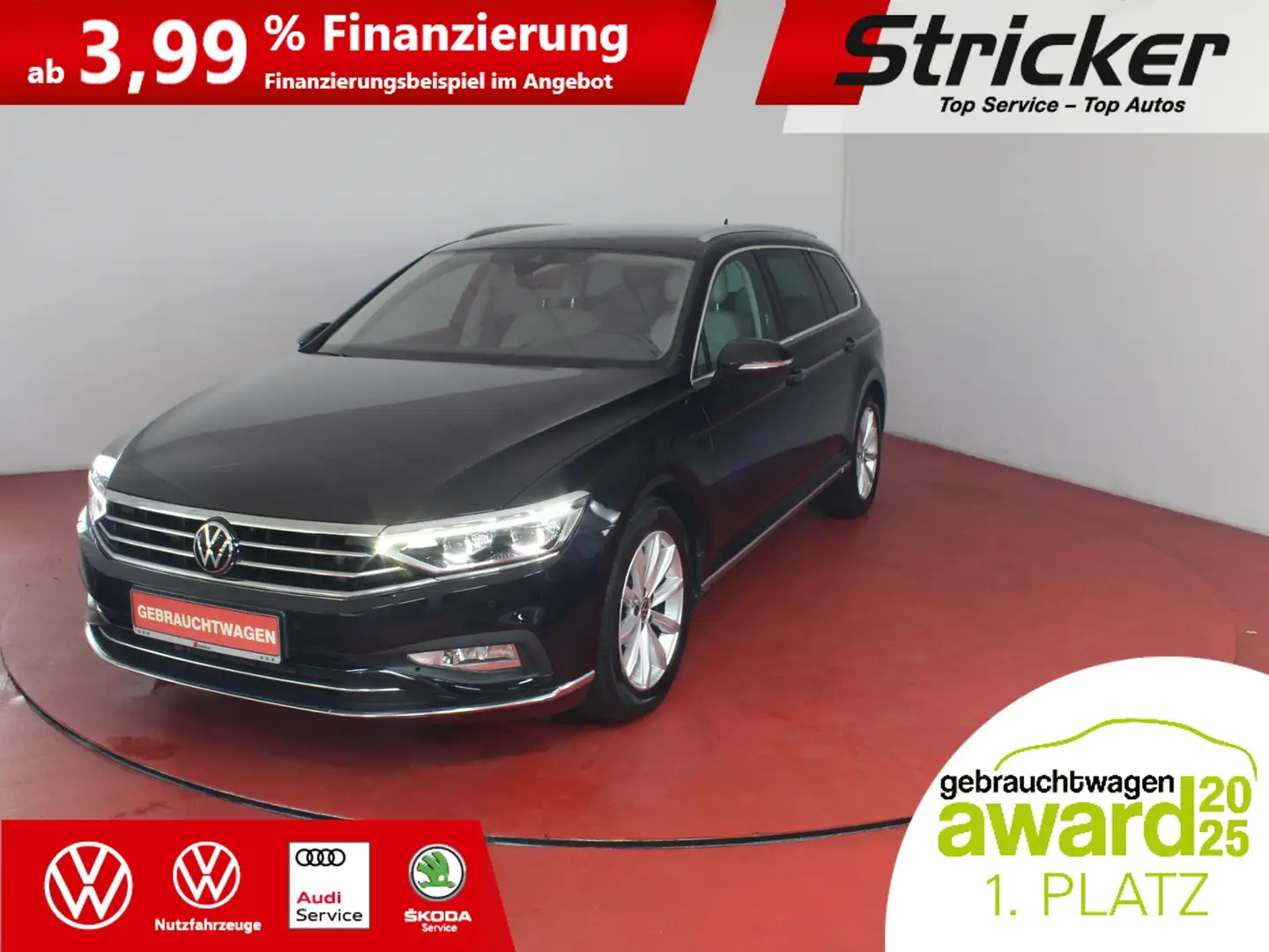 Volkswagen Passat Variant Elegance 2.0TDI DSG 296,-ohne Anzahlung AHK Leder Schwarz - 1