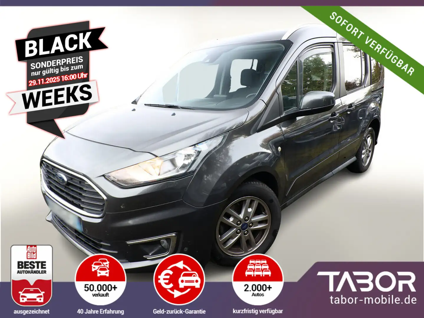 Ford Tourneo Connect 1.5 TDCi 120 Titanium StandH Nav Gris - 1