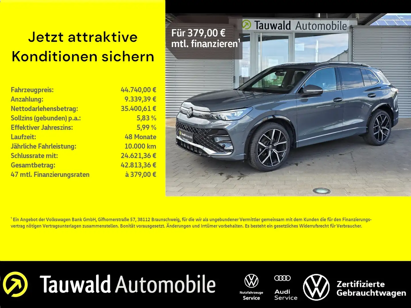 Volkswagen Tiguan III 1.5 eTSI DSG R-Line PANO/20"/AREA/HUD/uvm. Gris - 1