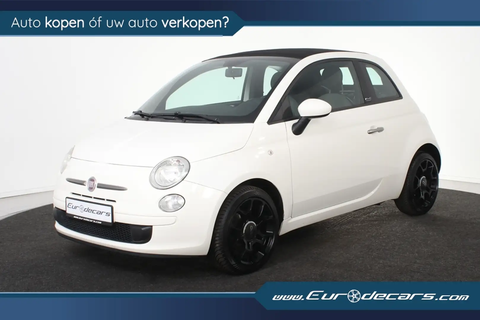 Fiat 500C TwinAir Lounge *Leer*Cabrio*Airco* Blanc - 1