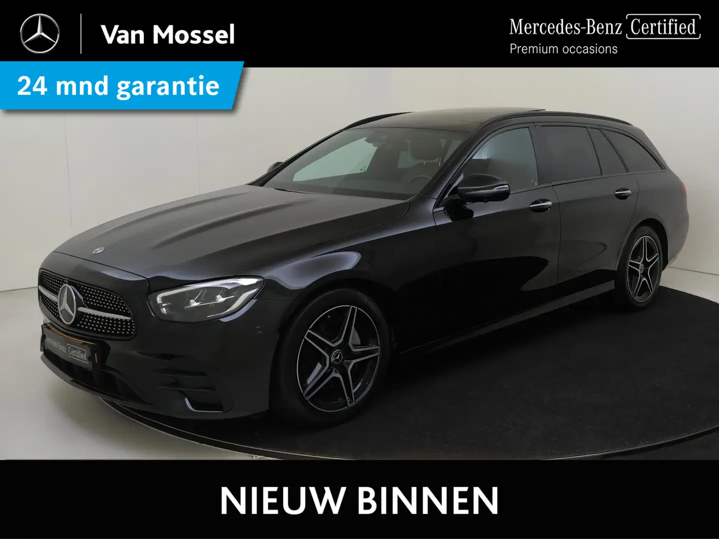Mercedes-Benz E 200 Estate d Business Solution AMG /Panoramadak /Night Zwart - 1