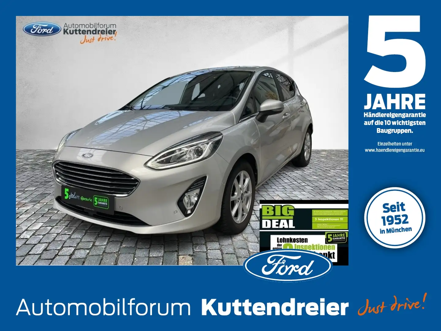 Ford Fiesta Titanium 5tg Autom. Navi Kamera 2xPDC SHZ Argento - 1