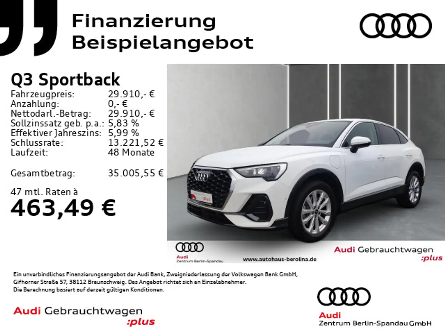 Audi Q3 45 TFSI e S tronic *NAV+*Virt.C+* Weiß - 1