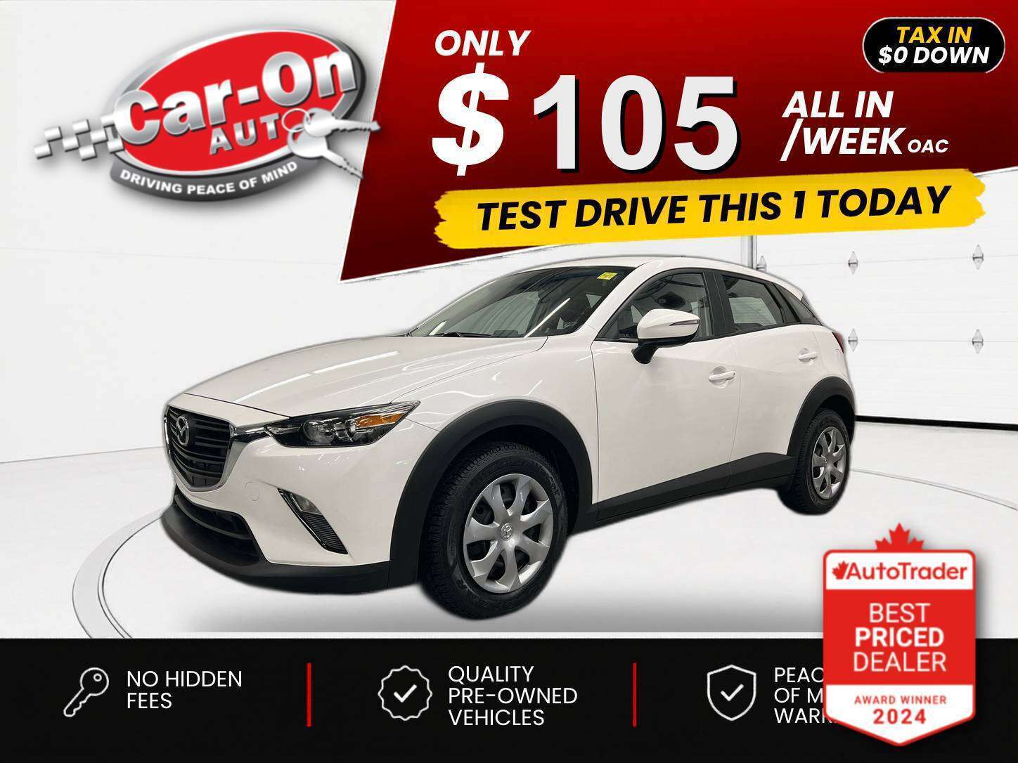 White 2019 Mazda CX-3 SUV / Crossover Front-Wheel Drive Automatic