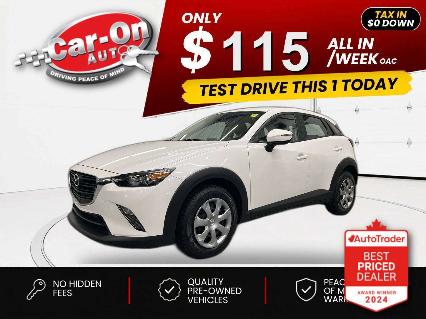 White 2019 Mazda CX-3 SUV / Crossover Front-Wheel Drive Automatic