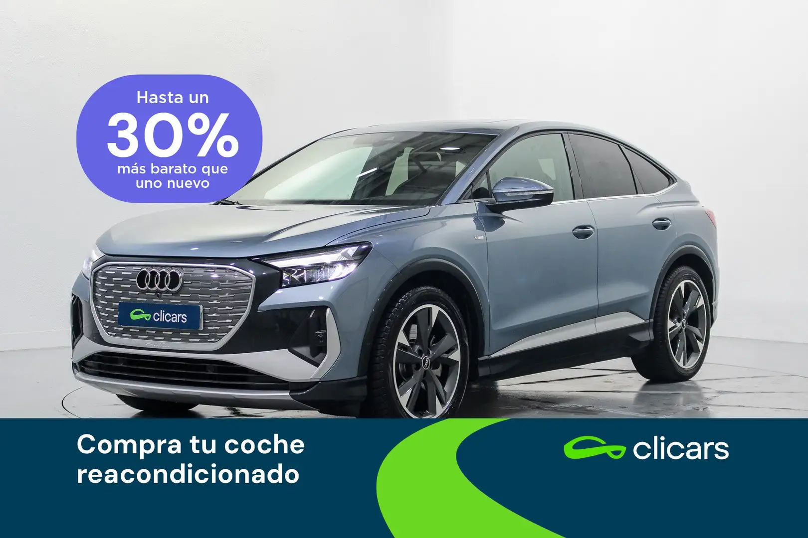 Audi Q4 e-tron Sportback 50 quattro S Line 82KWh Bleu - 1