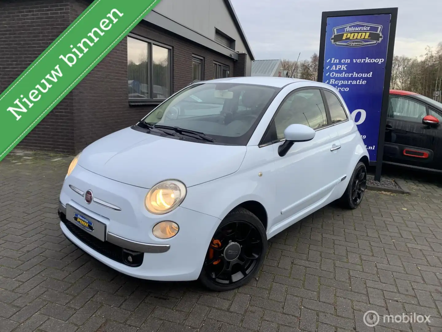 Fiat 500 1.4-16V Sport |Bluetooth|Navi|Lederen bekleding Blu/Azzurro - 1
