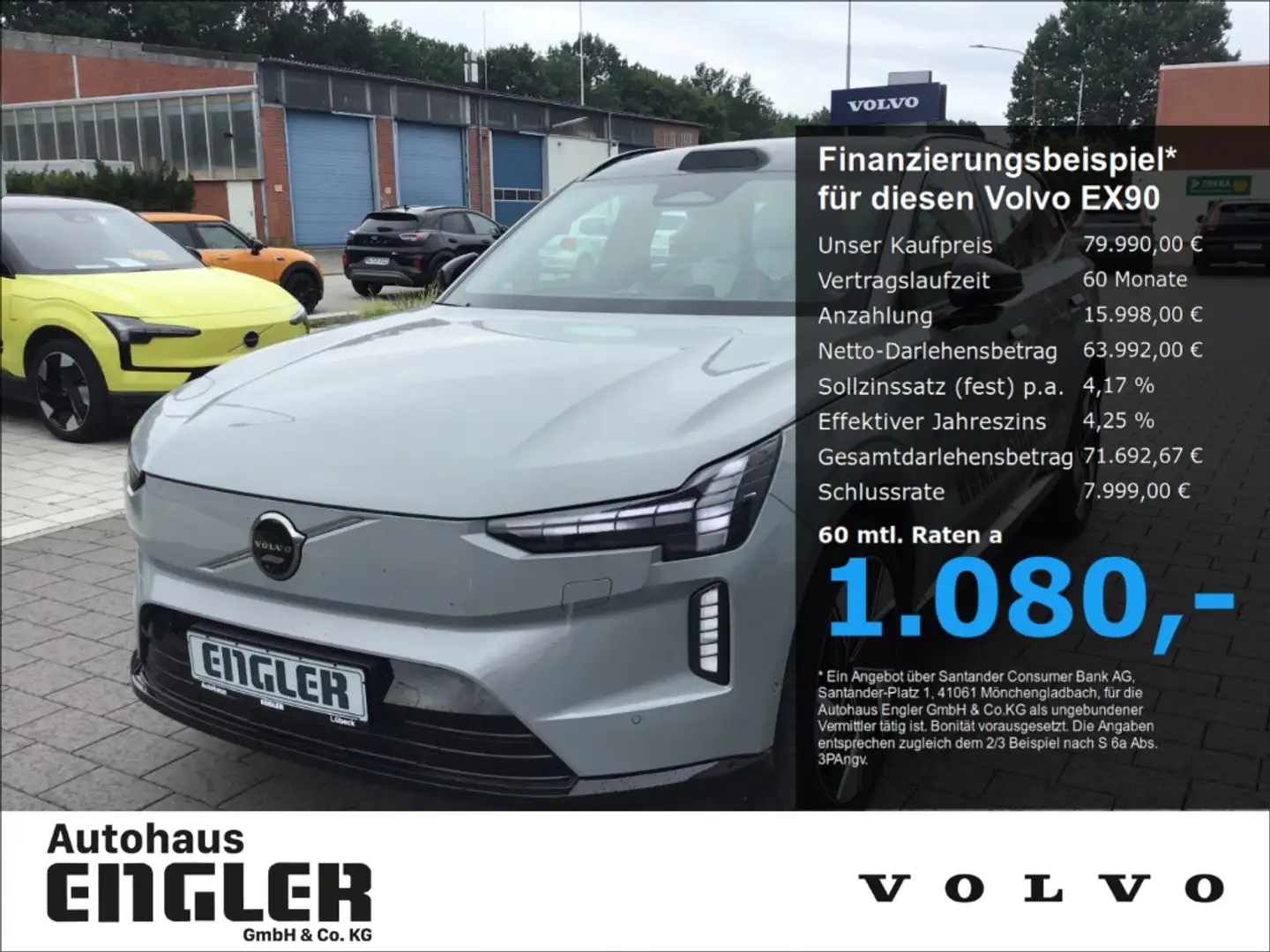 Volvo EX90 Ultra Performance Twin AWD 7-Sitzer Cam Gris - 1