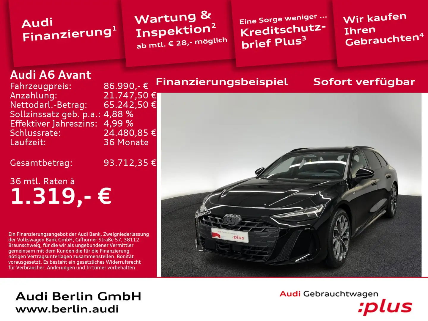 Audi A6 TDI quattro S tronic Schwarz - 1