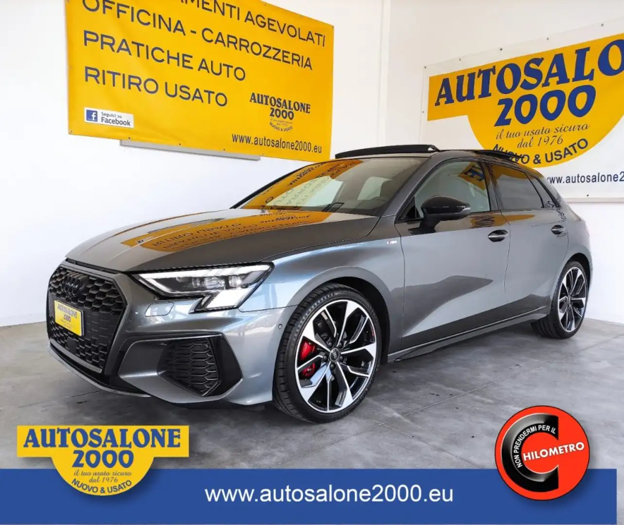 Audi A3 SPB 40 TDI quattro S line sline MATRIX / TETTO Grigio - 1