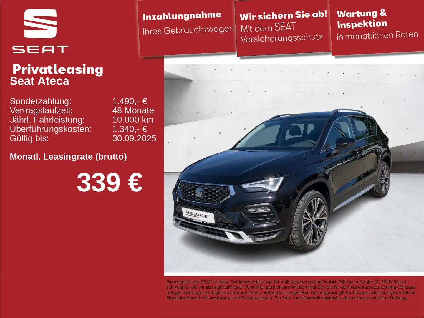 SEAT Ateca Xperience 1.5 TSI 110 kW AHK R-KAM SHZ Schwarz - 1