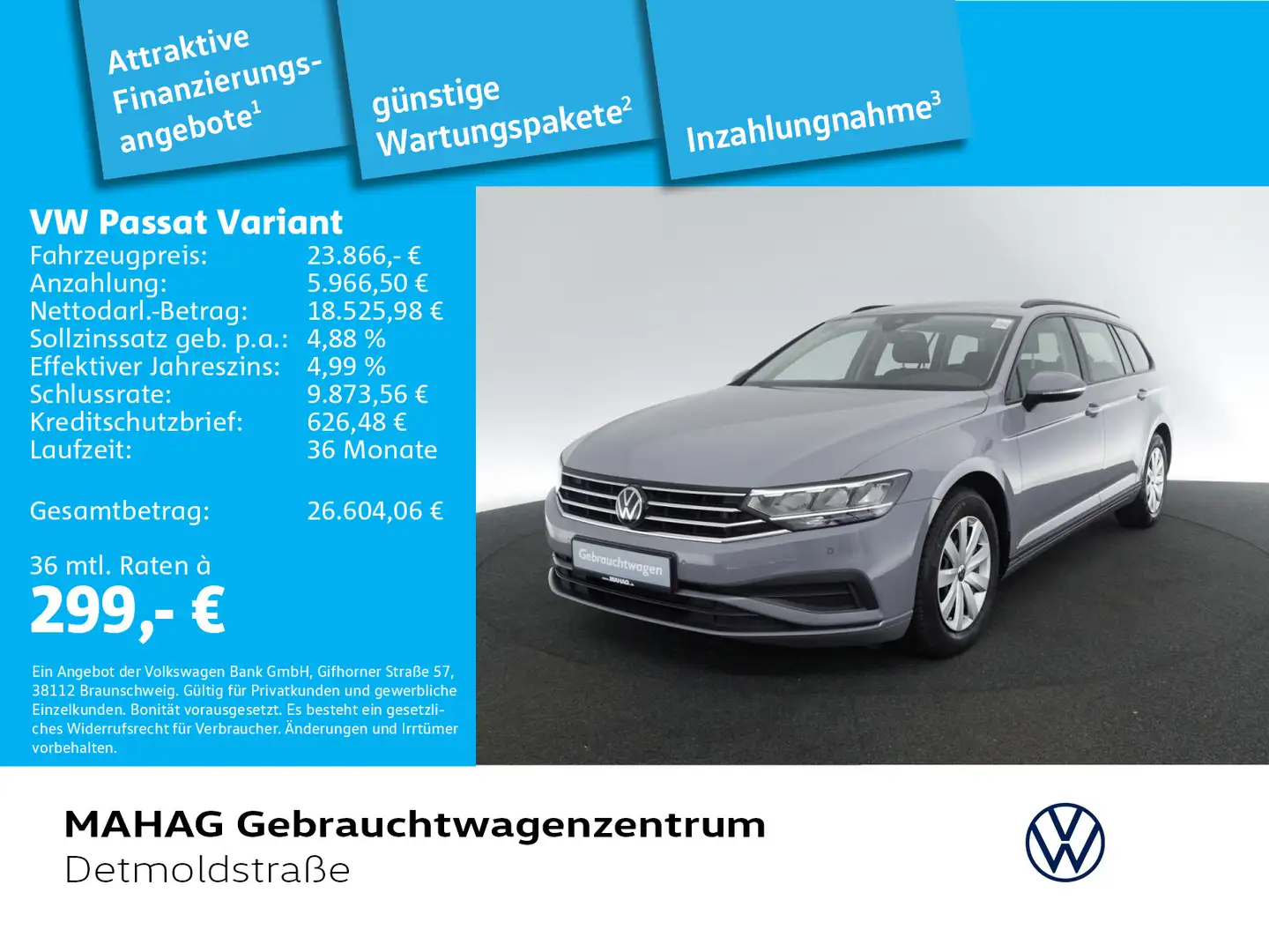 Volkswagen Passat Variant 1.5 TSI Navi LED Kamera 6-Gang Gris - 1