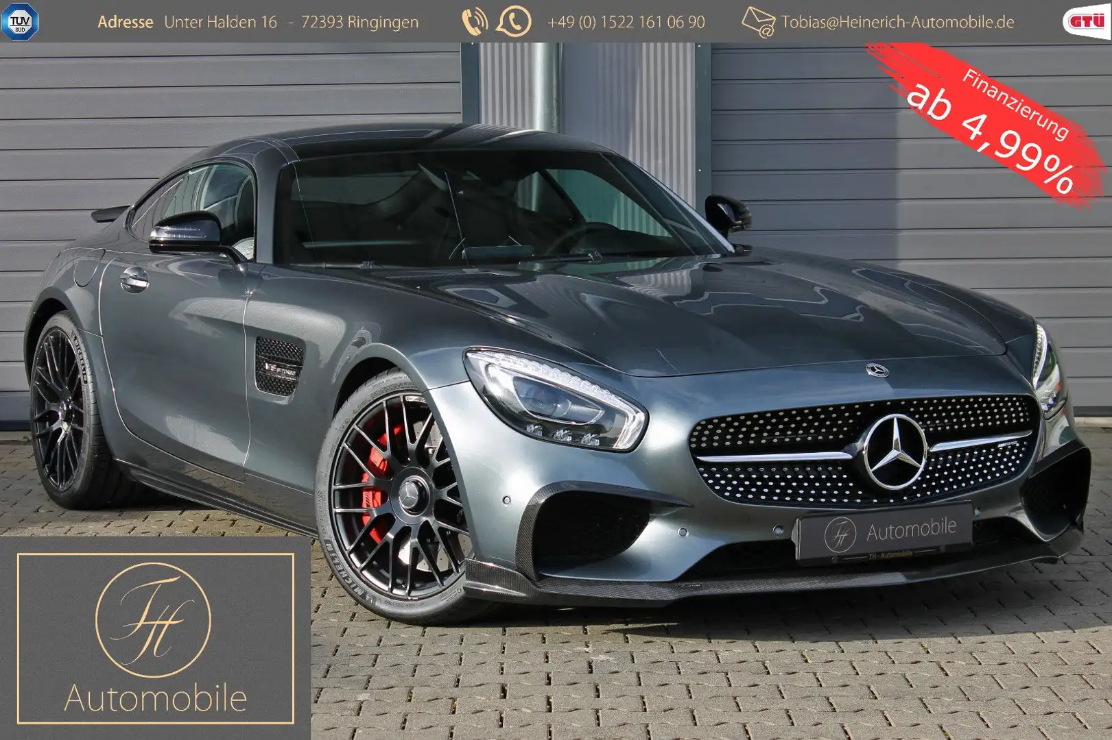 Mercedes-Benz AMG GT Coupe Edition 1*Luethen Carbon*Pano*VOL siva - 1