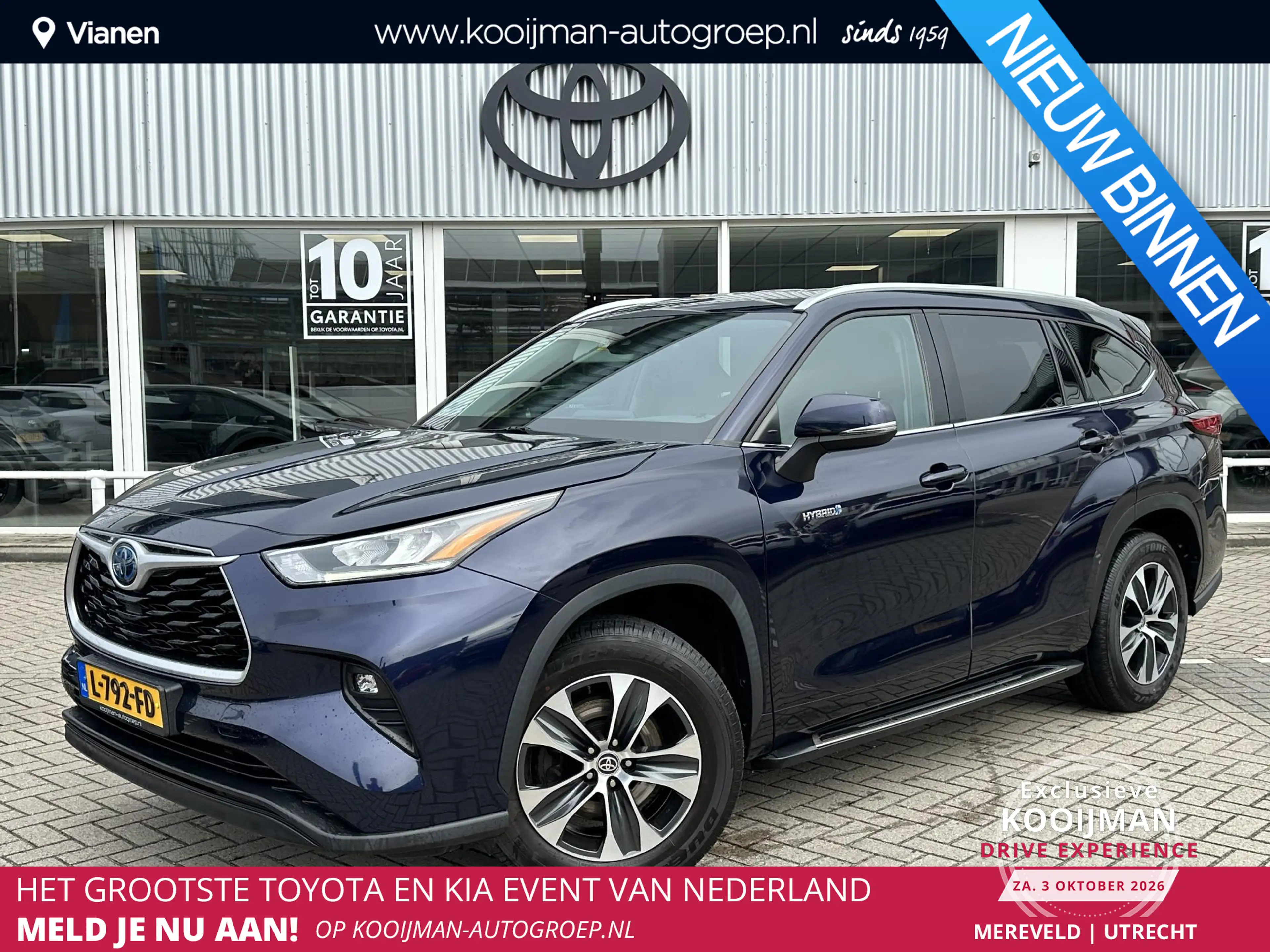 Toyota Highlander 2.5 AWD Hybrid Style NL Auto, 1e eigenaar, Trekhaa