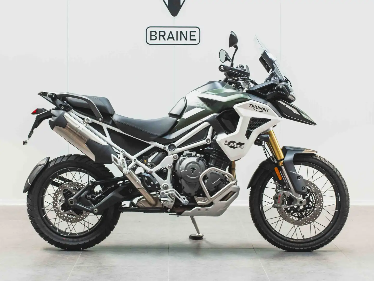 Triumph Tiger 1200 Rally Pro - Action Déstockage/Valises offertes Vert - 2