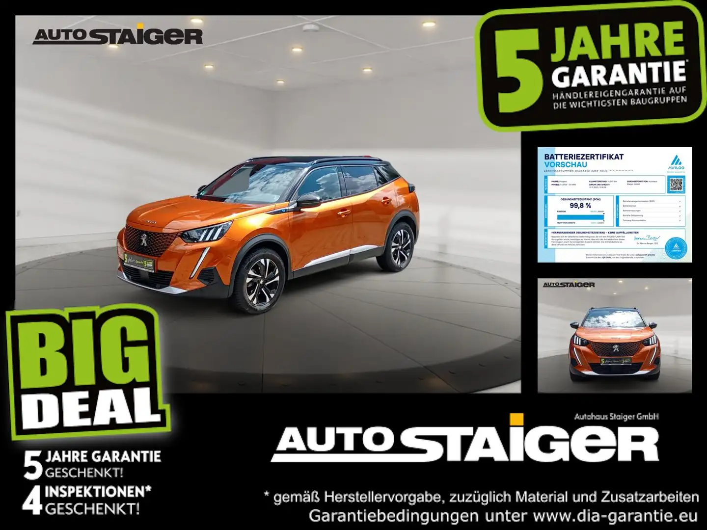 Peugeot 2008 e- GT Elektro Orange - 1