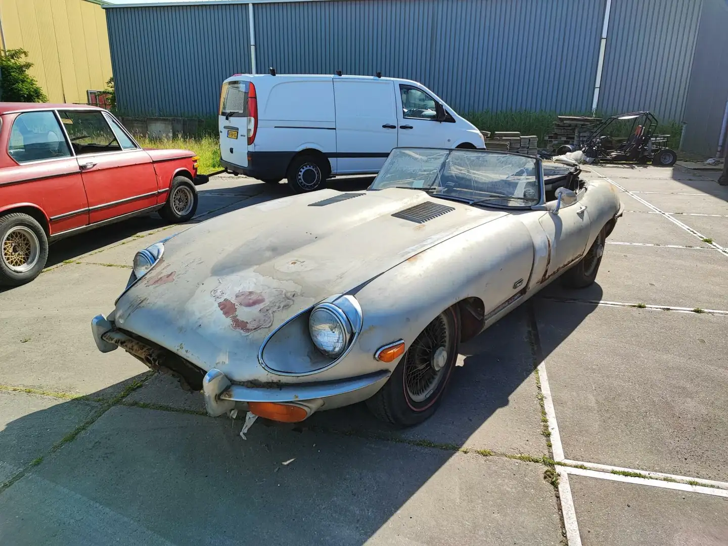 Jaguar E-Type Serie 2 Cabriolet Gris - 2