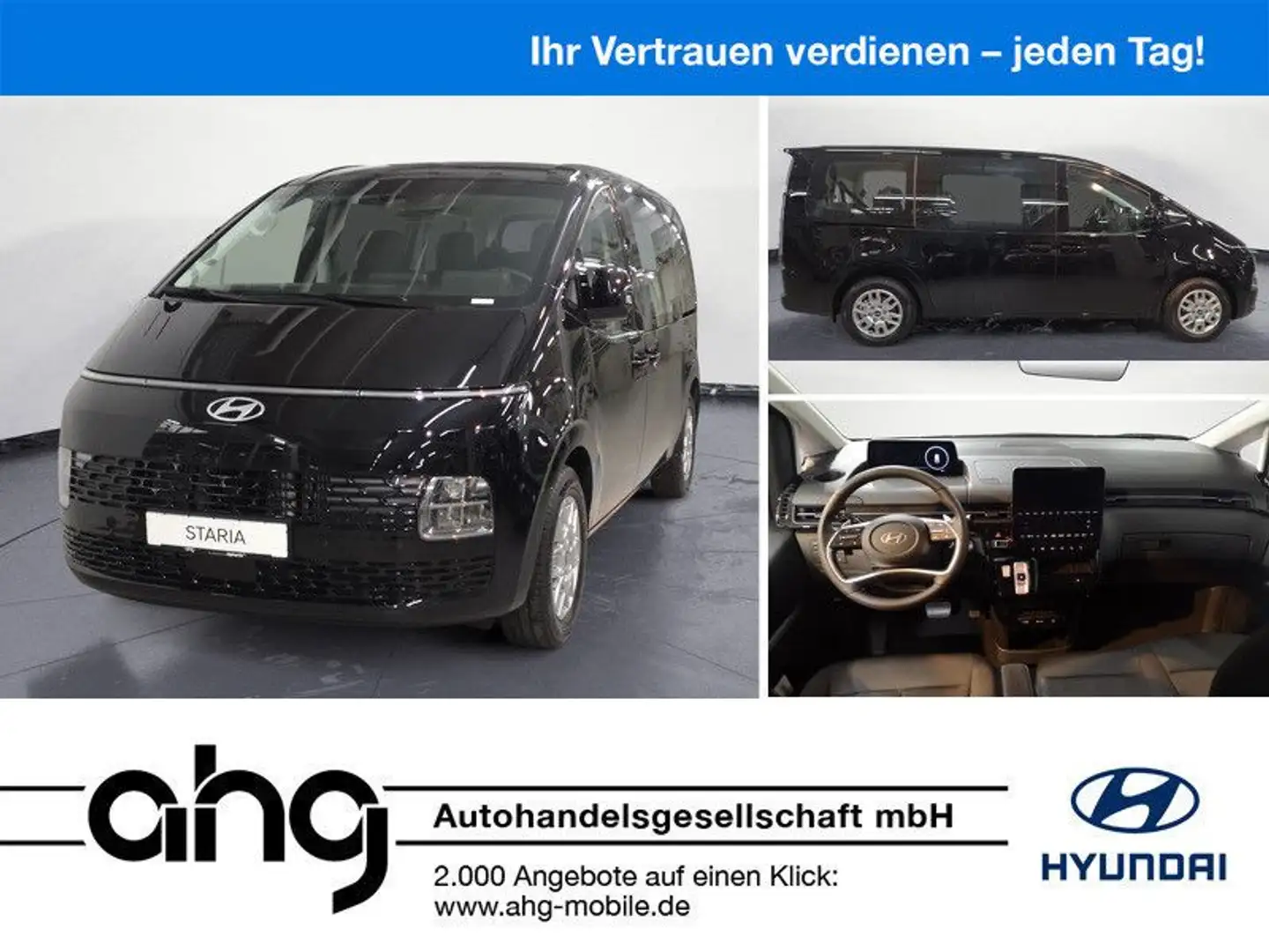Hyundai STARIA 1.6 Hybrid Trend 9 Sitzer EASY ACESS PAKE Negru - 1