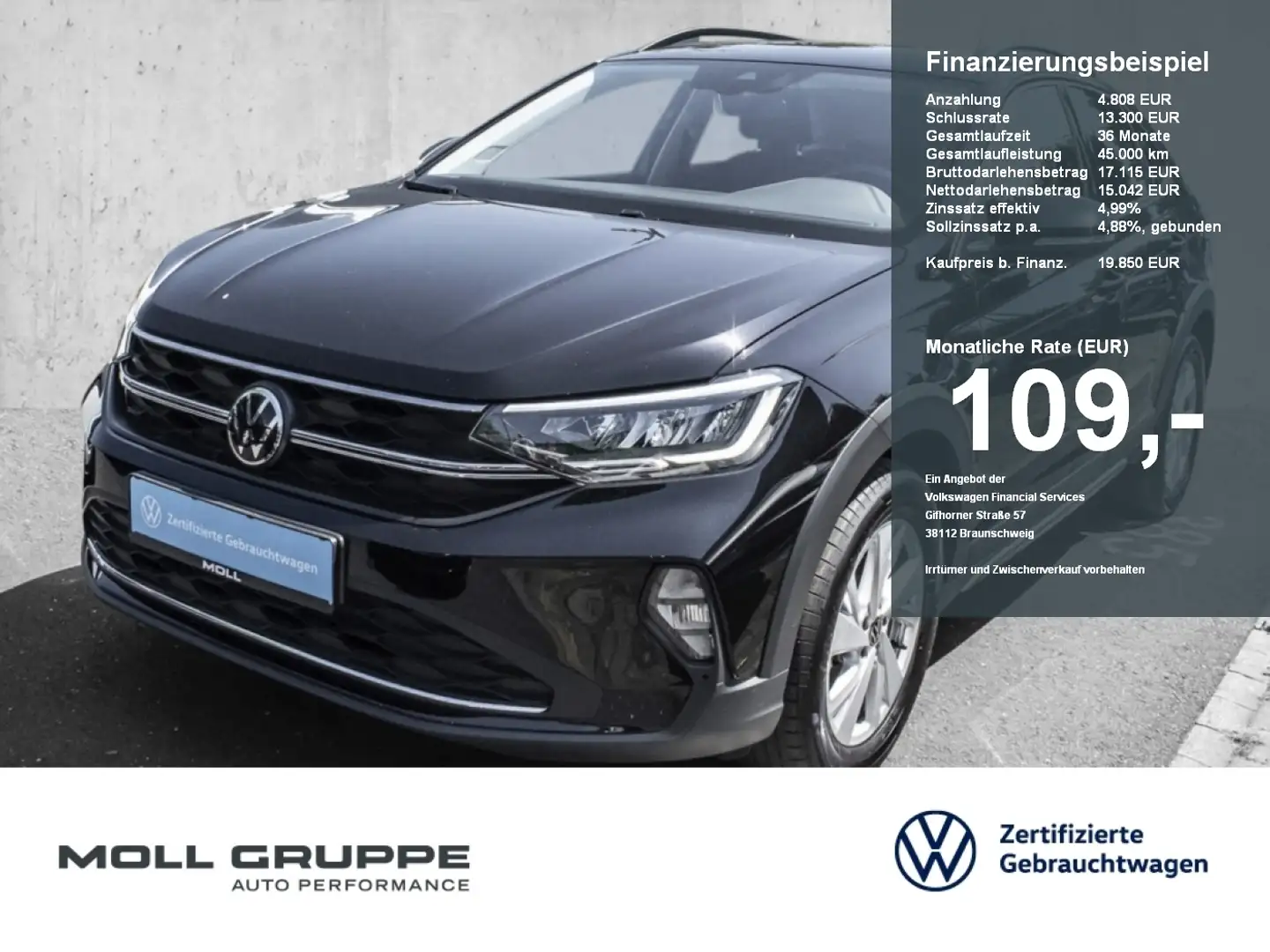 Volkswagen Taigo 1.0 TSI DSG Life LM LED ACC PDC DYNLI AUT Negru - 1