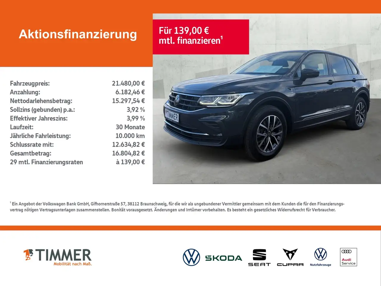Volkswagen Tiguan LIFE 2.0 TDI 150PS DSG +IQ.LIGHT+ACC+NAVI+SHZ+17", миниатюра 2