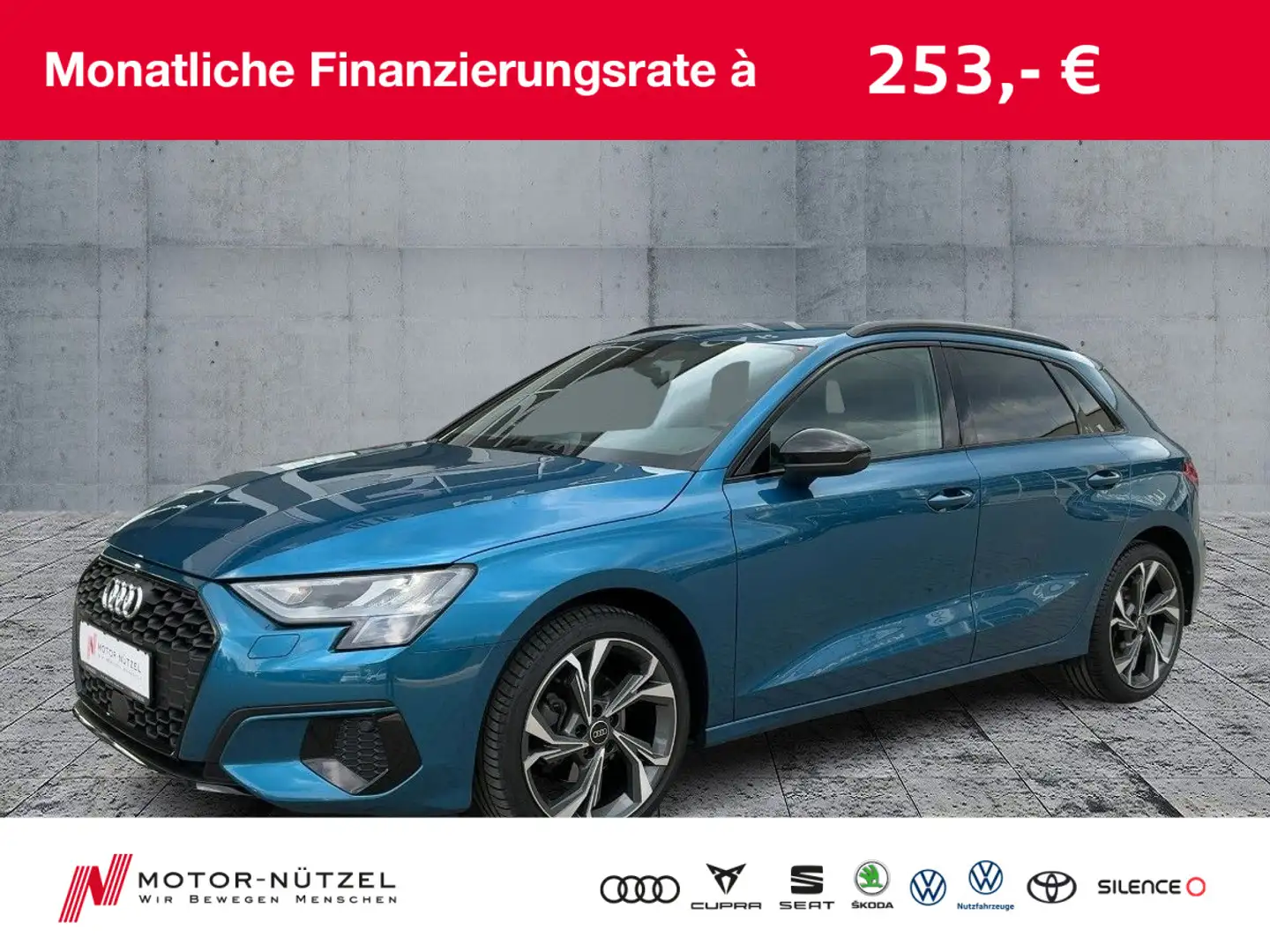 Audi A3 35 TFSI ADVANCED GRA+VC+SHZ+18"LM Bleu - 1