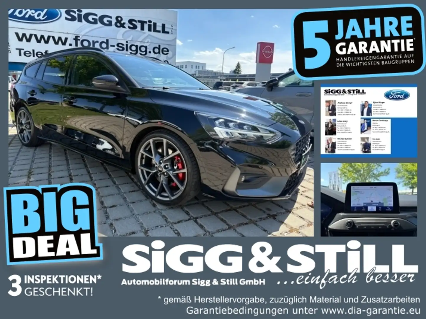 Ford Focus Turnier 2.0 EcoBlue ST LED*ACC*NAV*EL-KLAPPE Schwarz - 1