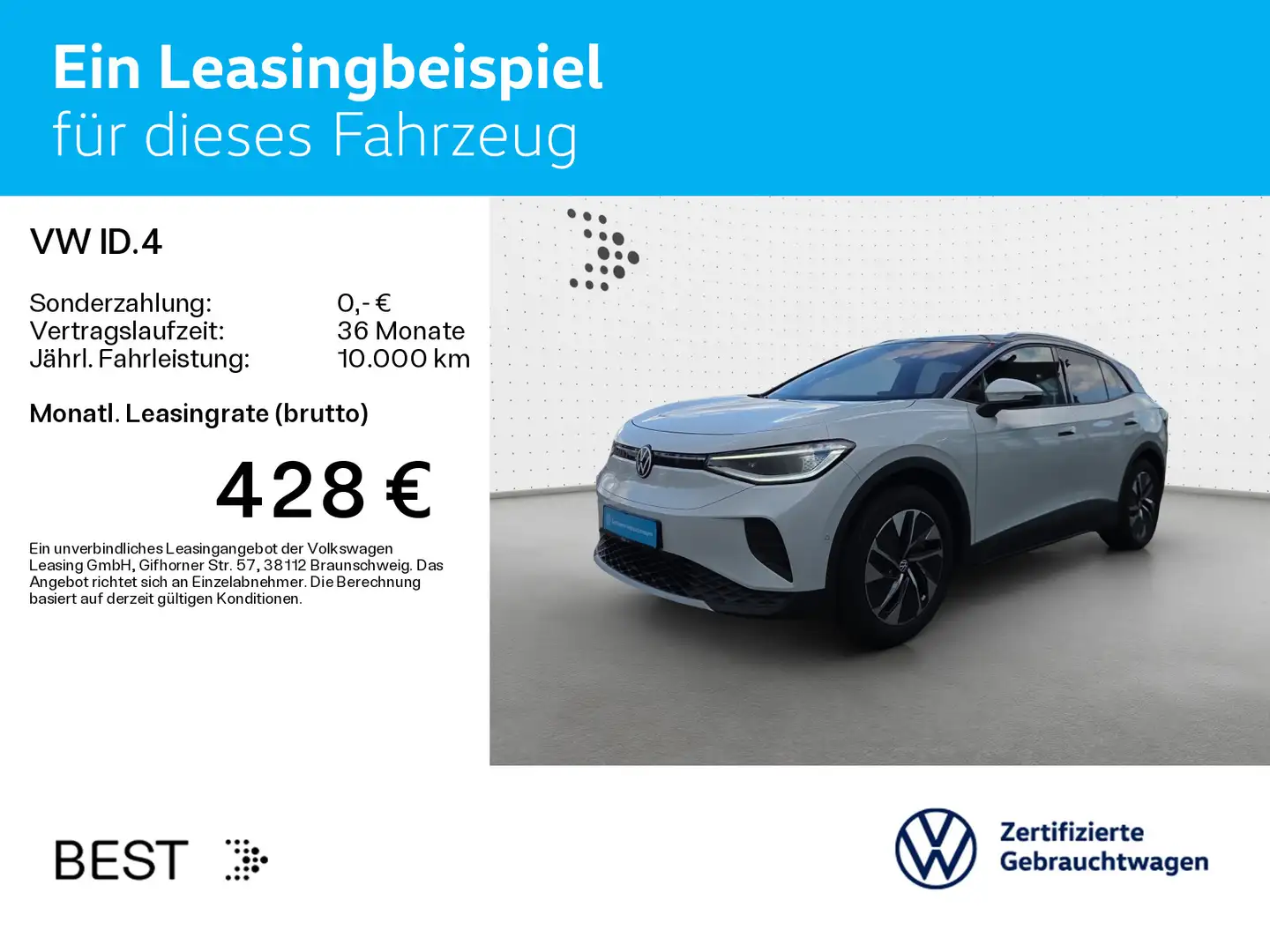 Volkswagen ID.4 Pro*WÄRMEPUMPE*IQ.LIGHT*AHK*KAMERA*PDC*SHZ* Weiß - 2