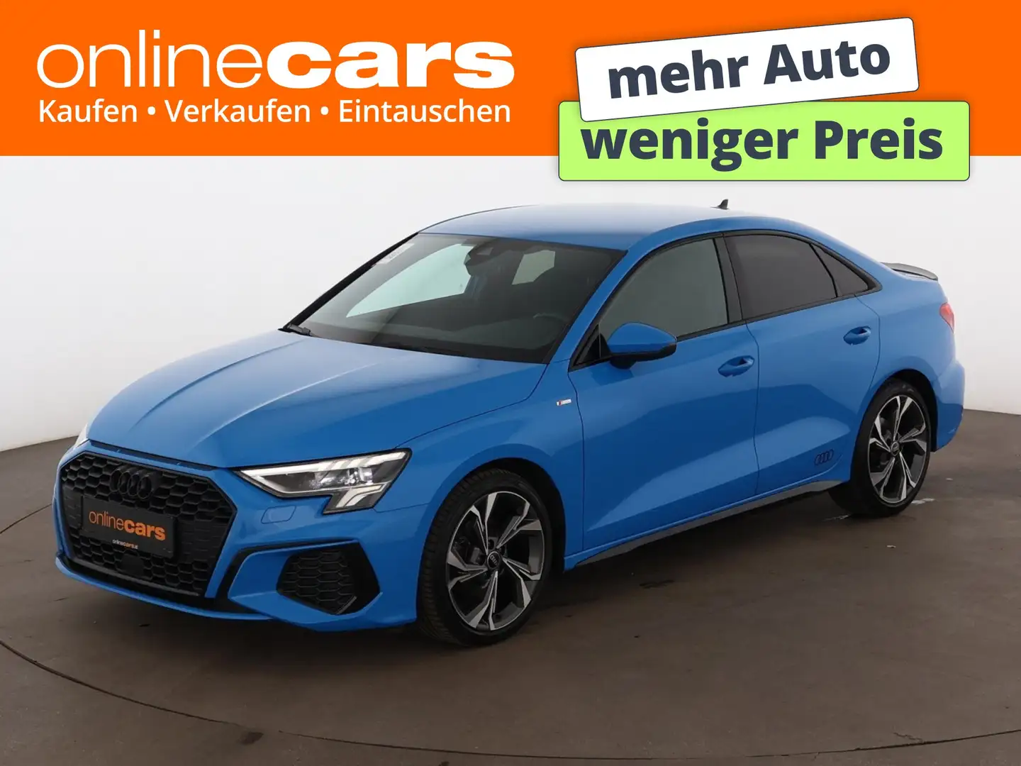 Audi A3 Limousine 35 TDI S-Line Aut LED LEDER NAVI PDC Blau - 1