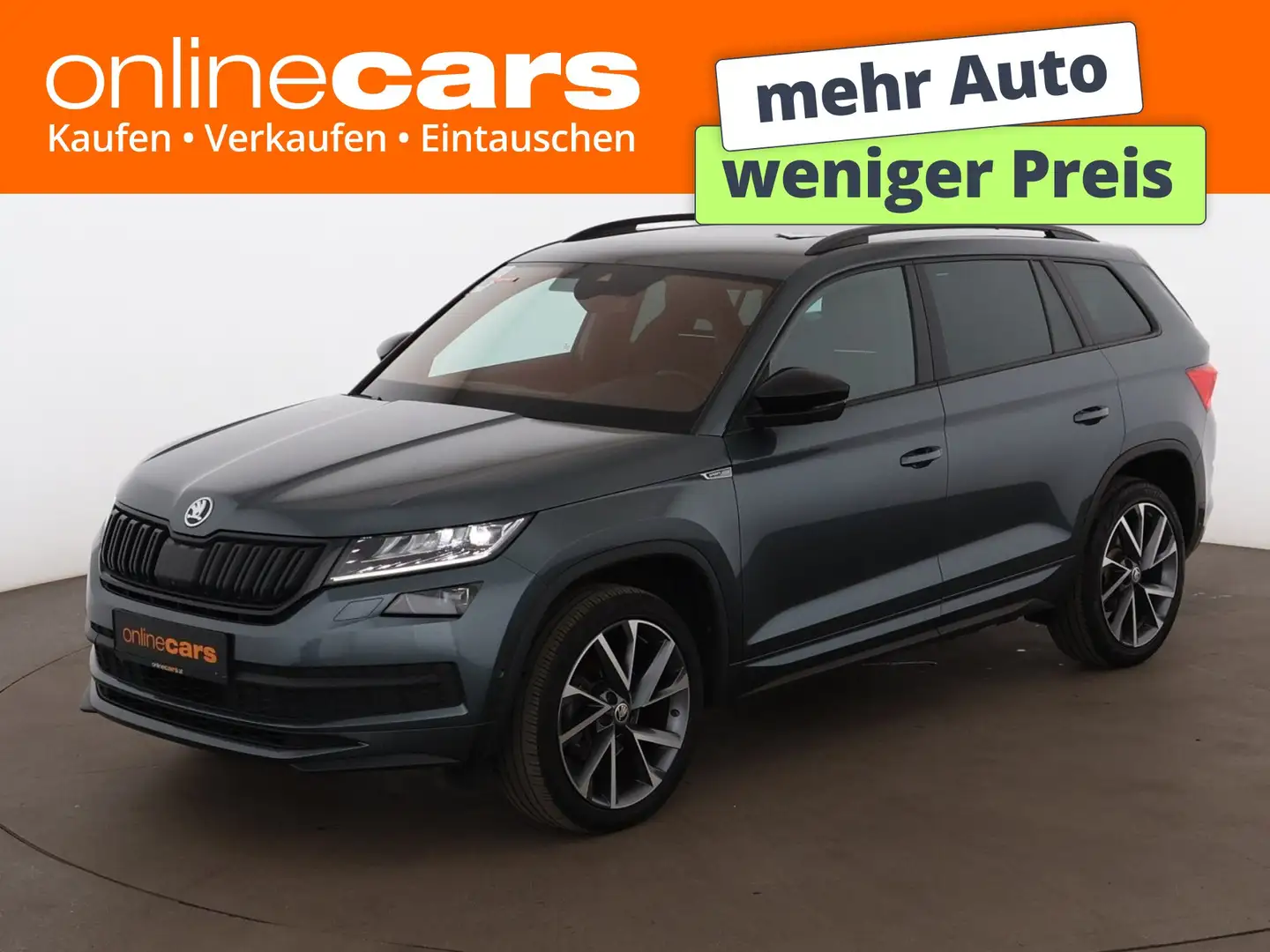 Skoda Kodiaq 2.0 TDI Sportline Aut LED 360-CAM AHK NAVI Grau - 1