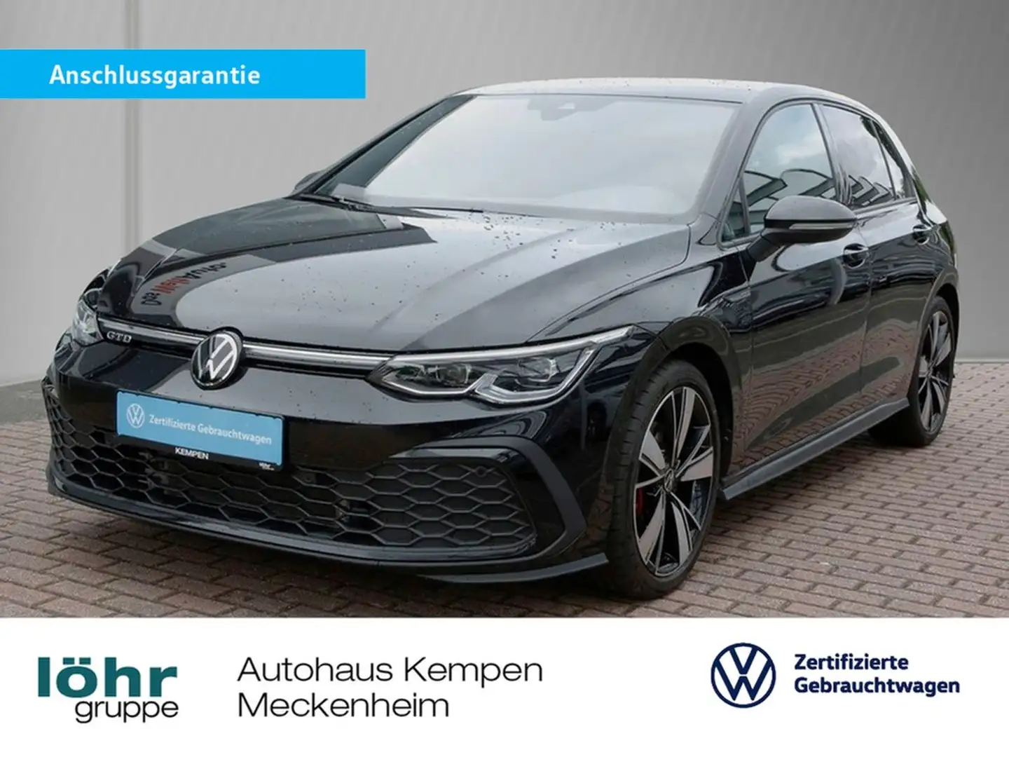 Volkswagen Golf VIII GTD 2.0 TDI DSG AHK STHZ NAVI+VC ACC RFK+P... Schwarz - 1