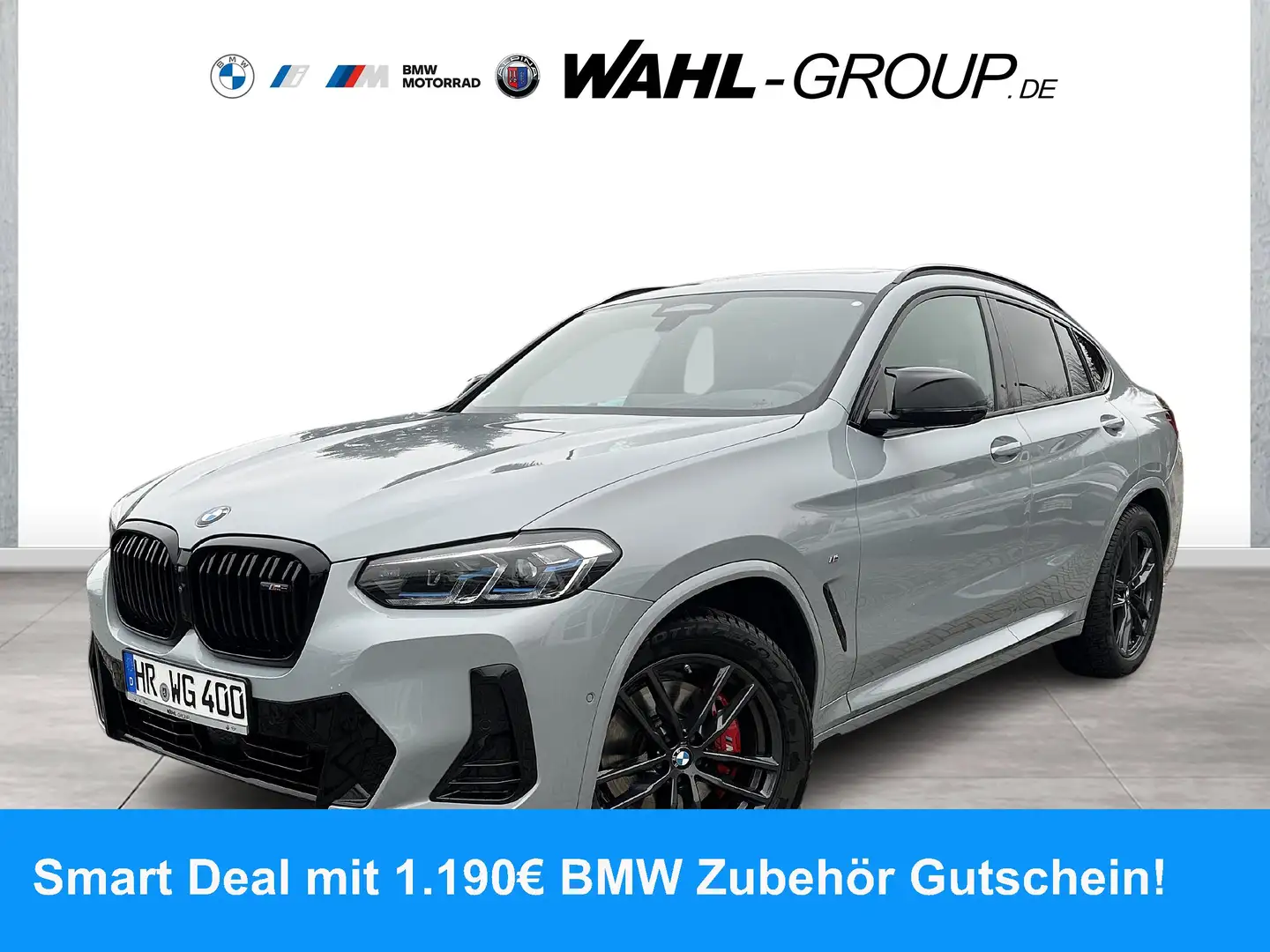 BMW X4 M 40d M Sport Panorama AHK Standhzg HeadUp Carbon eS Grijs - 1