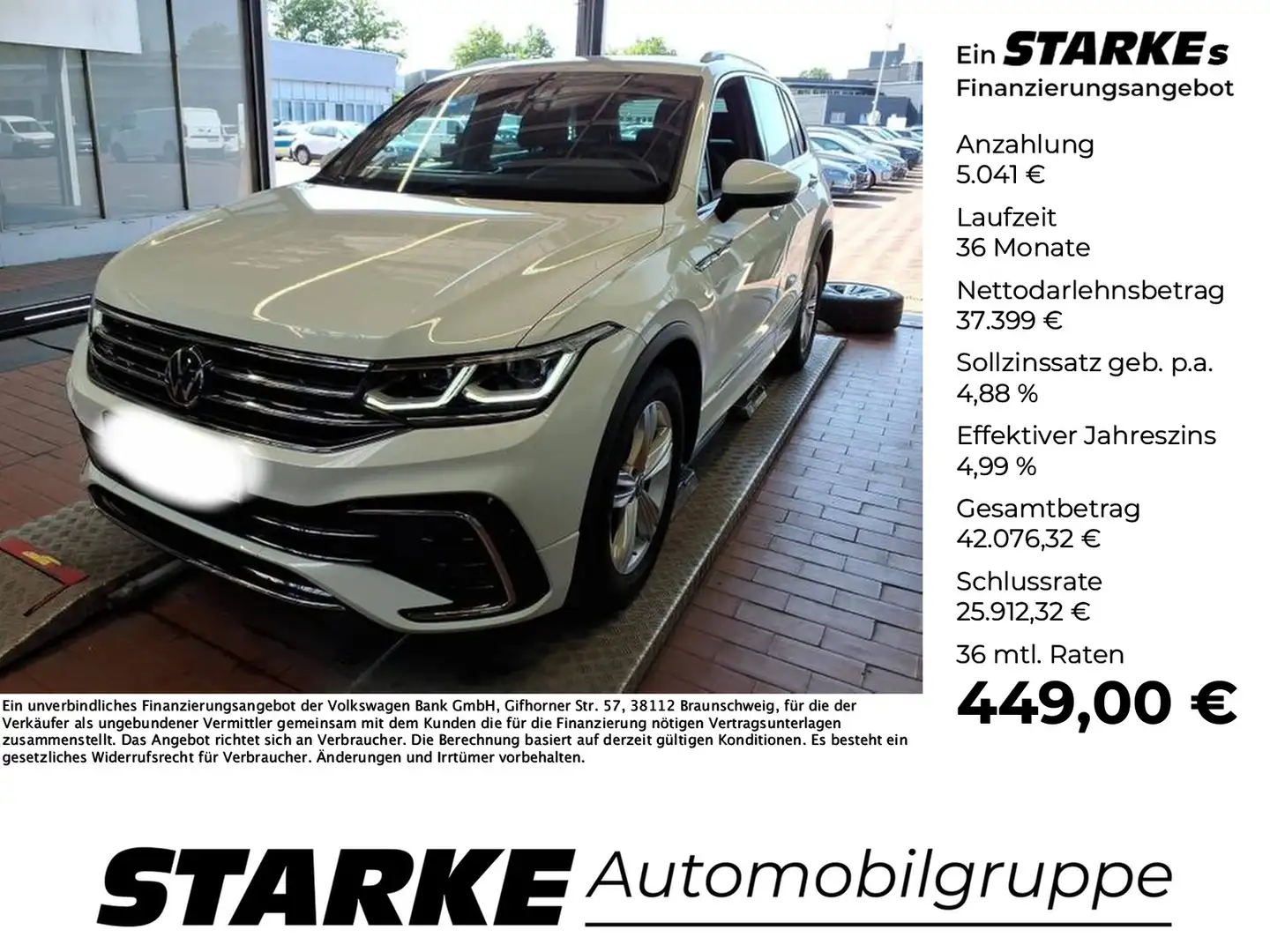 Volkswagen Tiguan 2.0 TSI DSG 4MOTION R-Line Weiß - 1