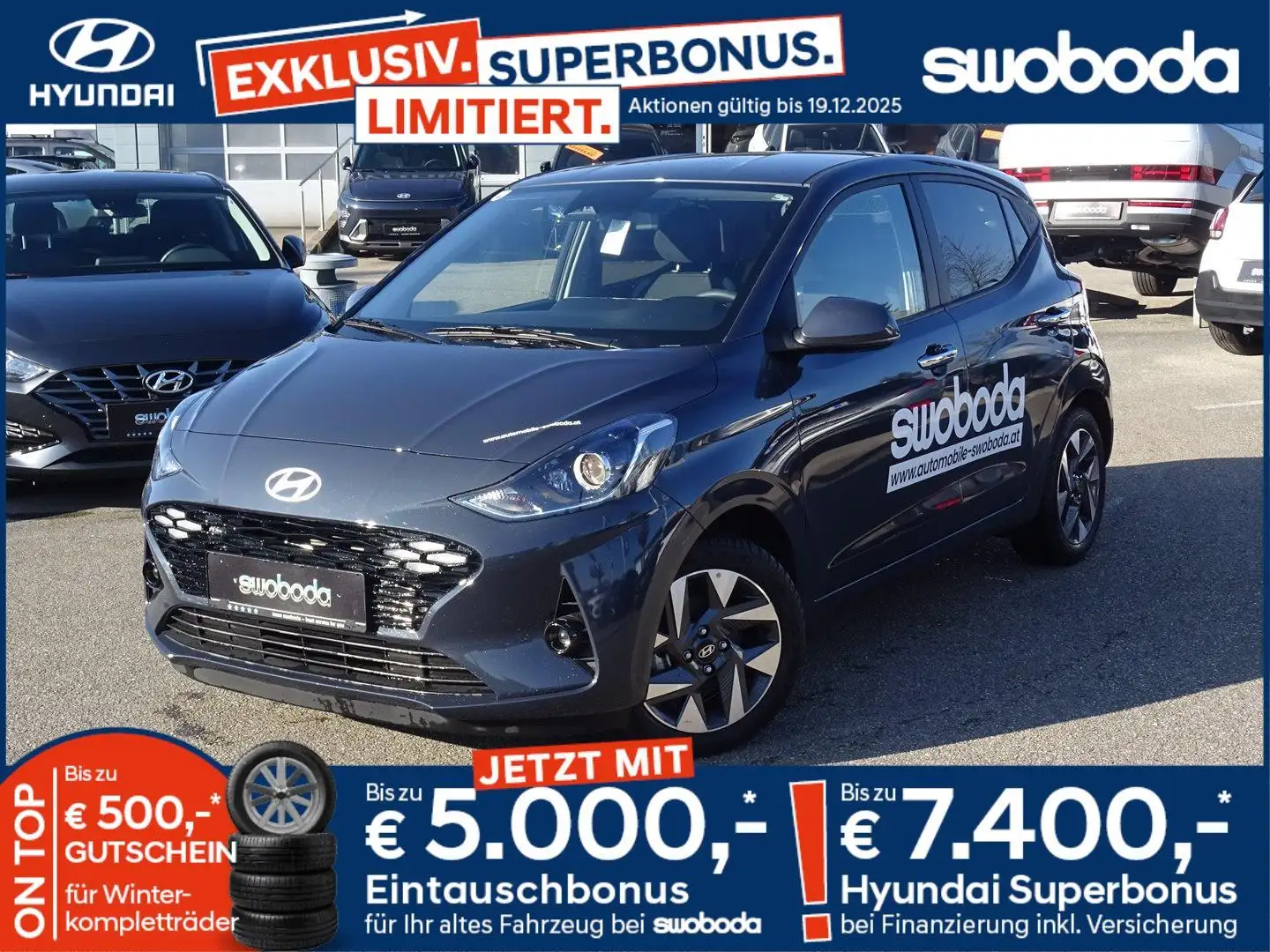 Hyundai i10 GO Plus 1,2 AMT a5bu3-P1-P2-O4 Grijs - 1
