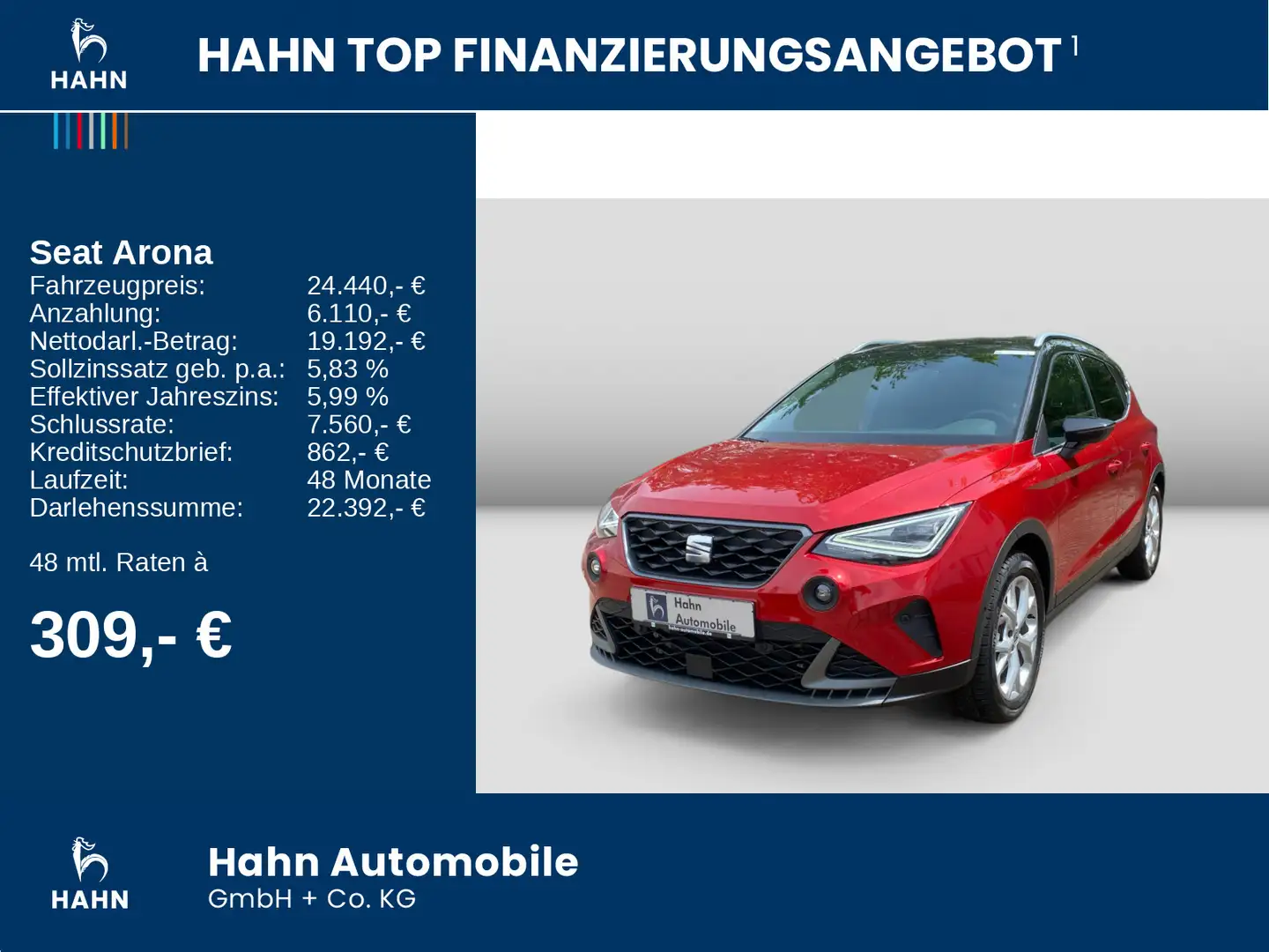 SEAT Arona FR 1.0TSI DSG LED ACC PDC Navi Kessy Rot - 2
