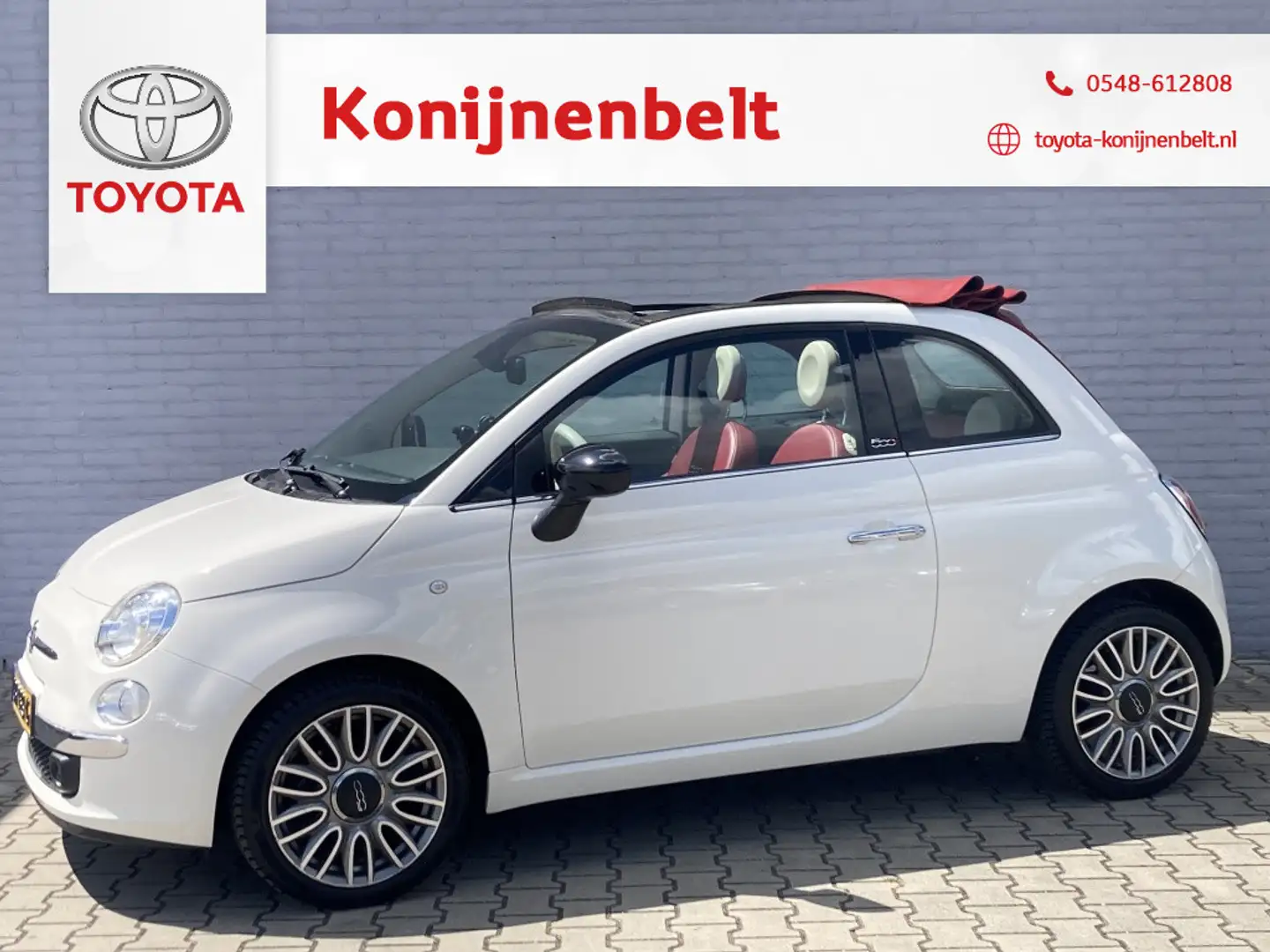 Fiat 500C 0.9 TwinAir Turbo Cult Cabrio | Navi | LM | CPV | Wit - 1