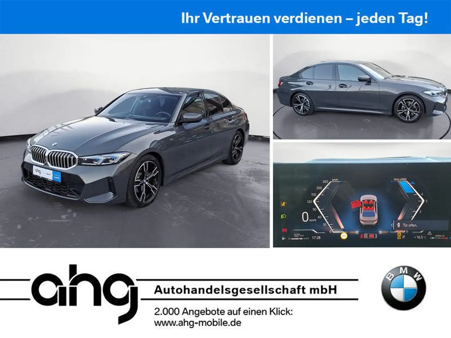 BMW 320 d M-Sport *LED*HIFI*ACC*PDC*SHZ*DAB*AHK*Navi* Grau - 1