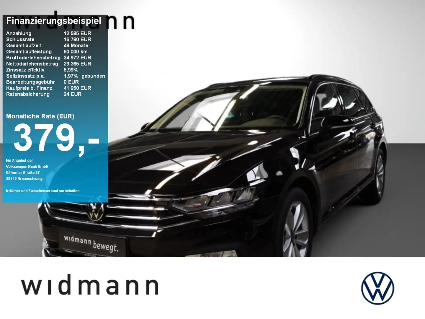 Volkswagen Passat Variant Business 2.0 l TDI DSG Navigation, Rückfahrkamera, Schwarz - 1